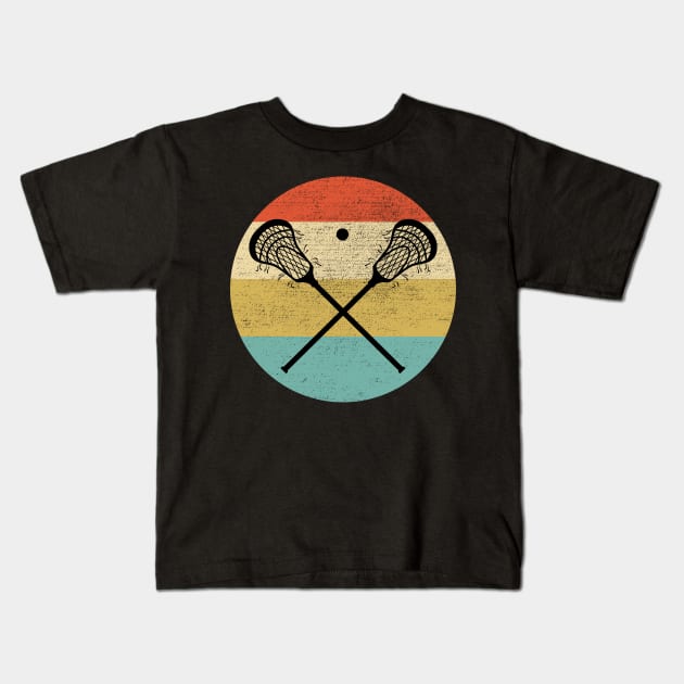Lacrosse Retro Vintage Kids T-Shirt by DragonTees